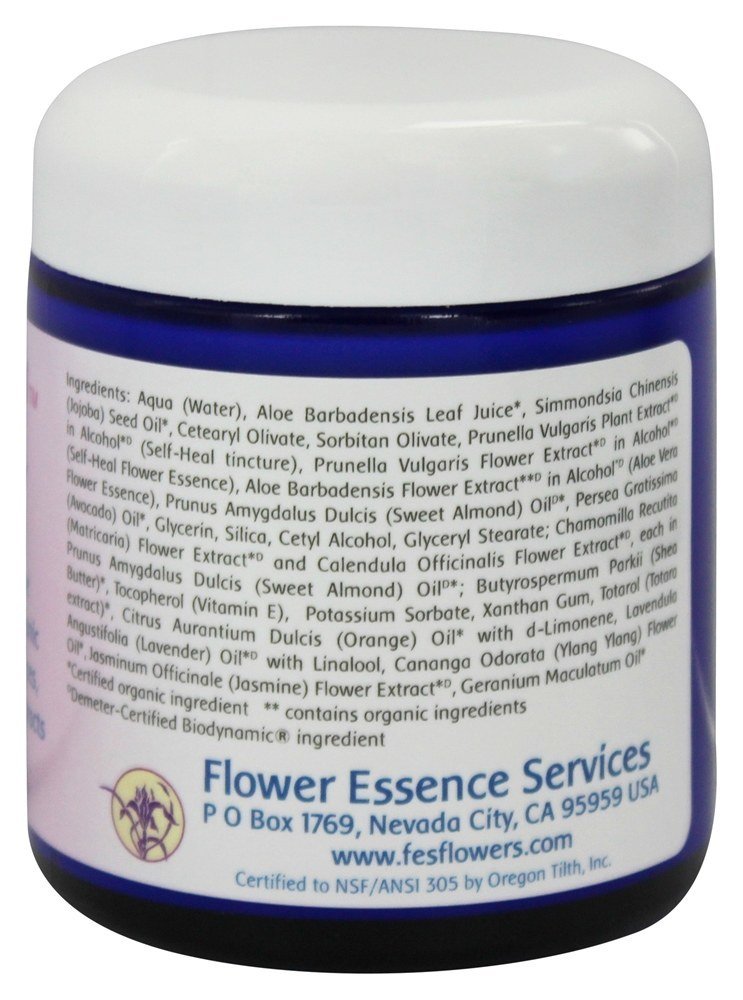 Flower Essence Services Self-Heal Cream Jar, 4 Ounce