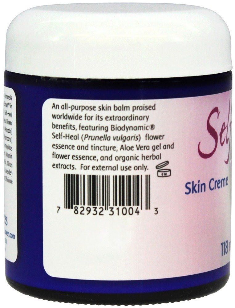 Flower Essence Services Self-Heal Cream Jar, 4 Ounce