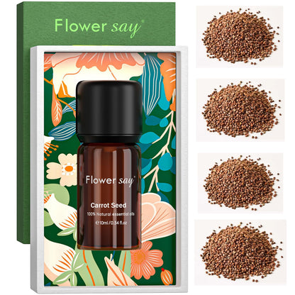 FLOWERSAY Carrot Seed Essential Oil 0.34oz | 100% Pure & Therapeutic Grade