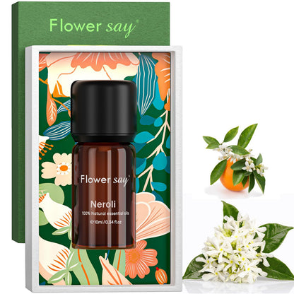 FLOWERSAY Neroli Essential Oil 0.34 oz | 100% Pure, Therapeutic Grade