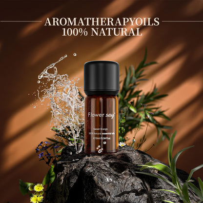 FLOWERSAY Sweet Orange Essential Oil - 100% Pure, Undiluted (0.34 oz / 10 ml)