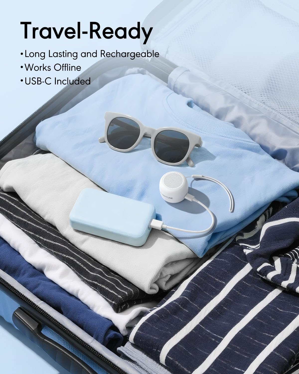 Flowtune Sound Machine: White Noise for Baby & Adults | Mini Portable Travel Companion