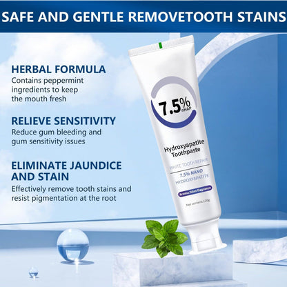 Hydroxyapatite Toothpaste - Enamel Protection, Fluoride-Free, Gentle Mint (4.23 oz)