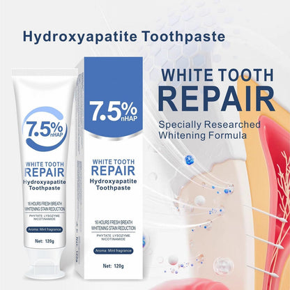 7.5% Hydroxyapatite Toothpaste for Enamel Protection - Fluoride-Free, Gentle Mint, Sensitive Teeth (4.23 oz)