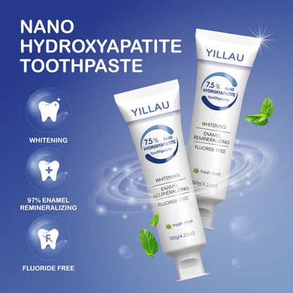 Nano Hydroxyapatite Toothpaste 7.5% – Fluoride-Free, Enamel Protection, Whitening