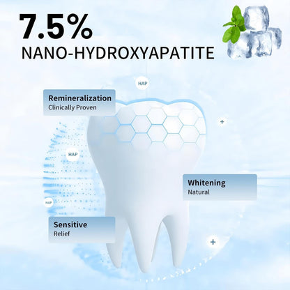 7.5% Hydroxyapatite Toothpaste – Advanced Enamel Protection for Sensitive Teeth | Fresh Mint