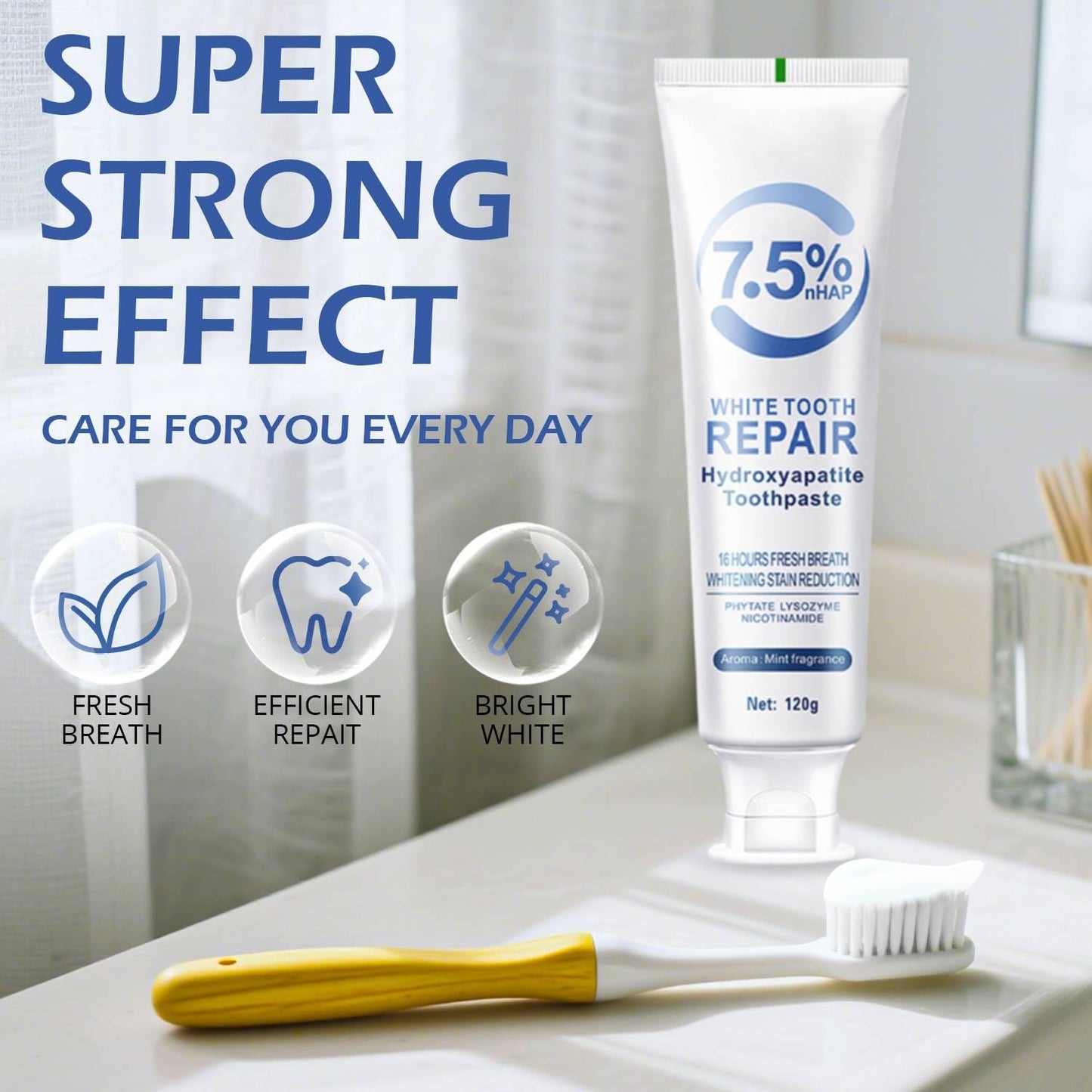 Hydroxyapatite Toothpaste for Enamel Protection & Sensitive Teeth – Gentle Mint
