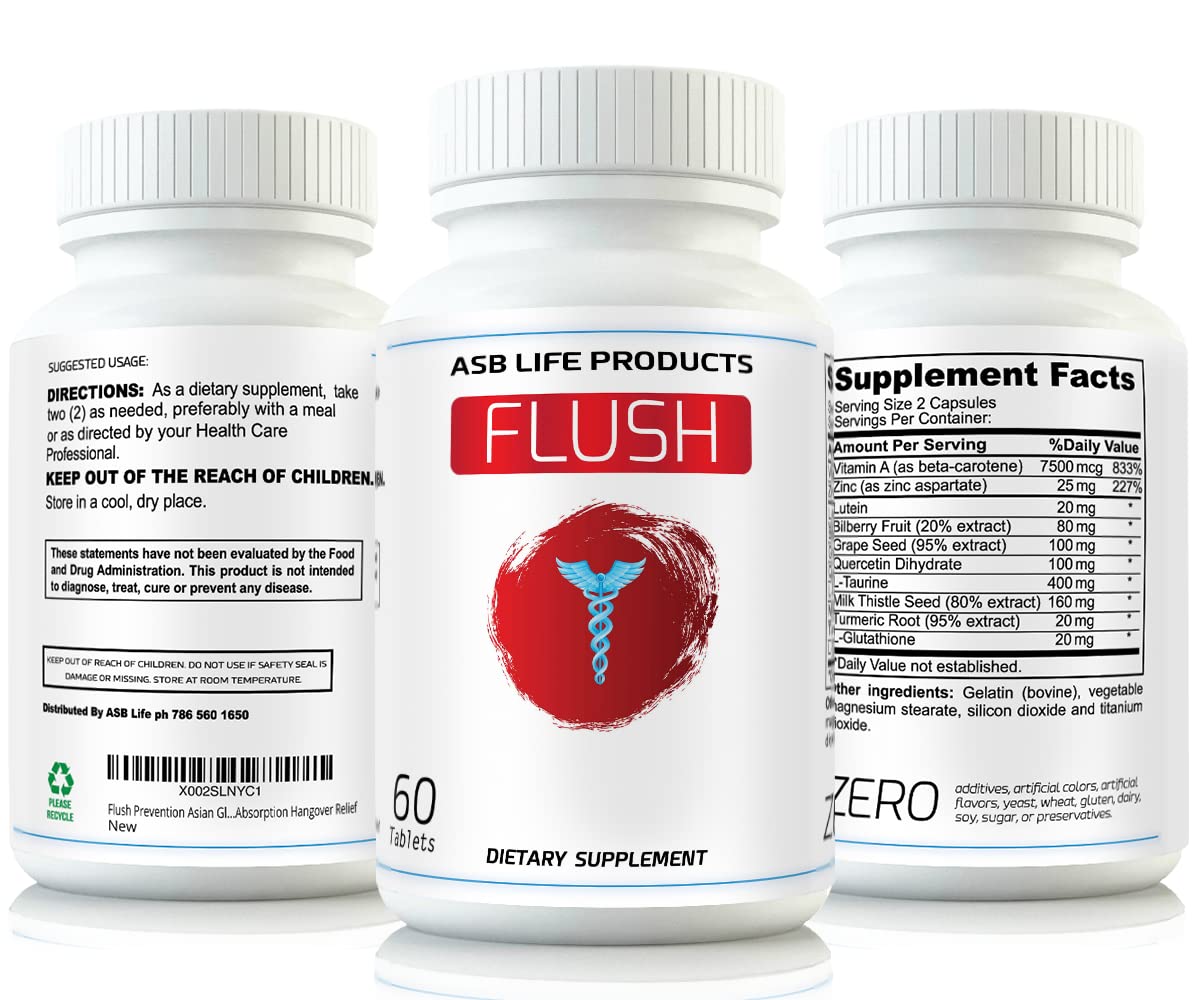Flush Prevention Red Face Supplements | Clinically Formulated Fast Absorption