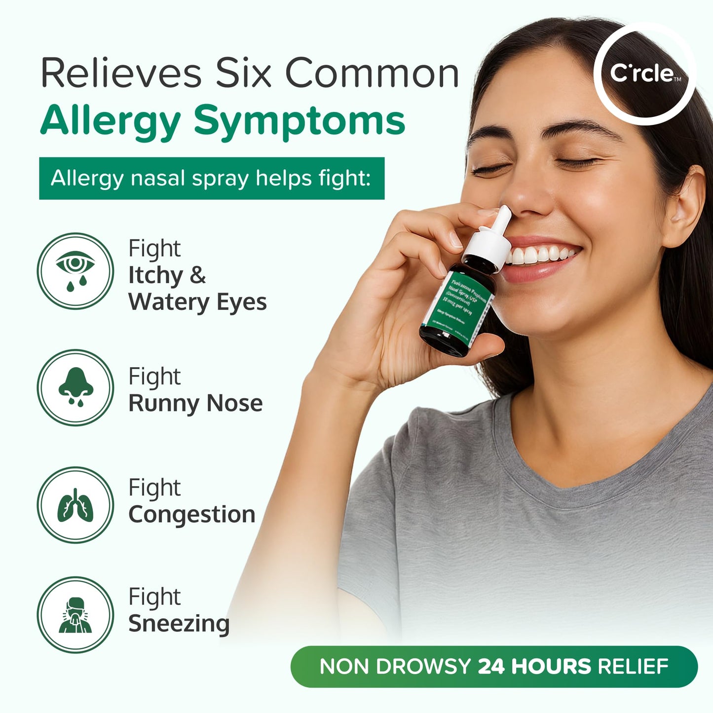 FlutiCare Fluticasone Nasal Spray – 24h Non-Drowsy Allergy Relief (120 Sprays)