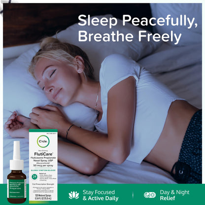 FlutiCare Fluticasone Nasal Spray – 24h Non-Drowsy Allergy Relief (120 Sprays)