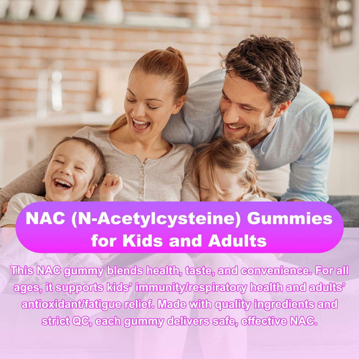Flyrocer NAC Gummies 1200mg – Sugar-Free N-Acetyl Cysteine for Immune Support & Liver Health, Blueberry Flavor, 60 Count