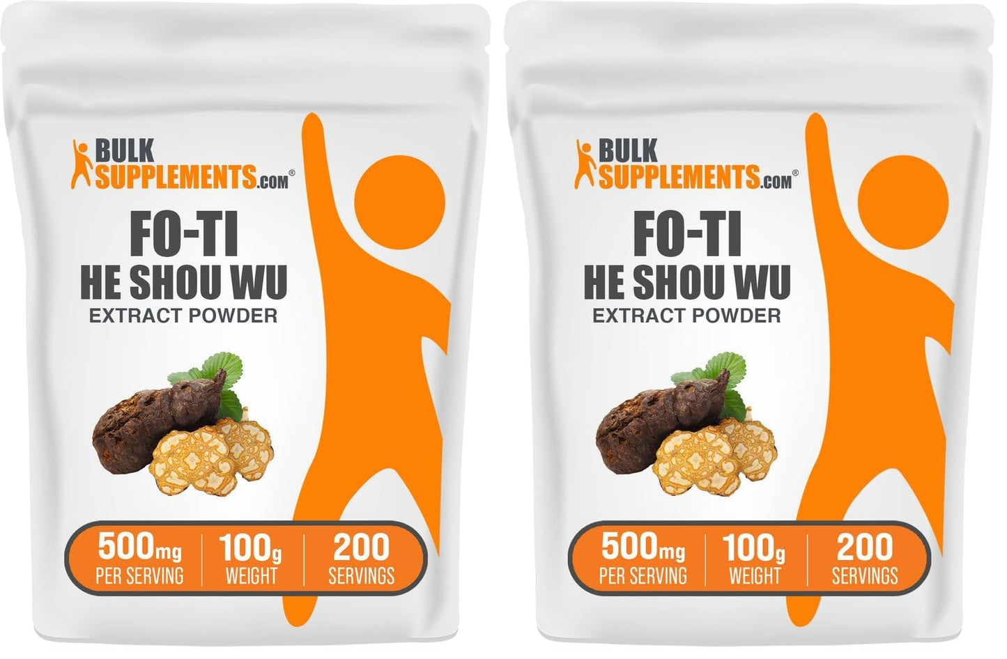 BulkSupplements Fo-Ti Extract Powder – 500 mg per Serving, 100 g (3.5 oz) Pack of 2 | Gluten Free Fo-Ti Root Powder (He Shou Wu)