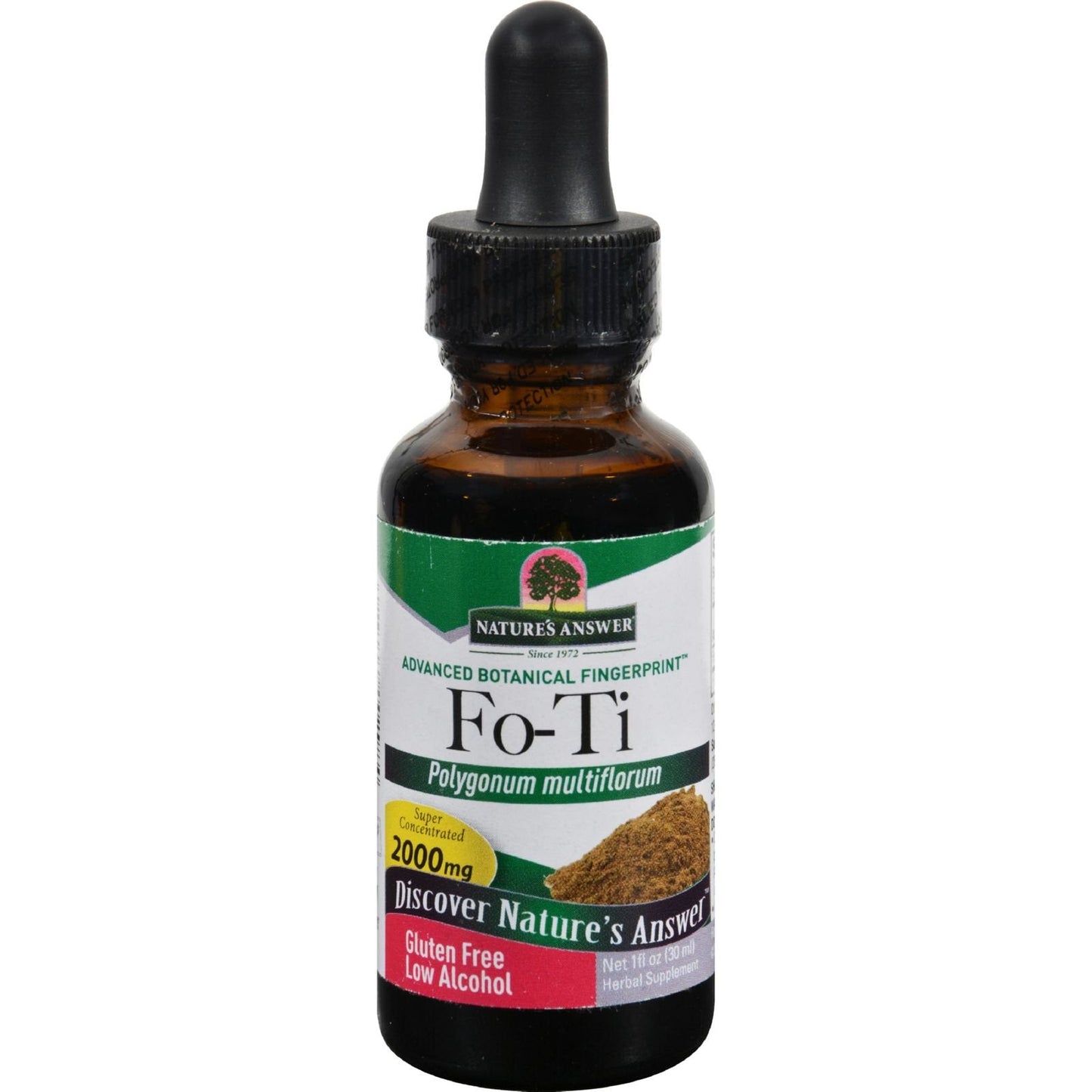 Nature's Answer Fo-Ti Root with Organic Alcohol, 1 oz | Hair, Skin & Nails | Gluten-Free | Vegan | Non-GMO | Single Count