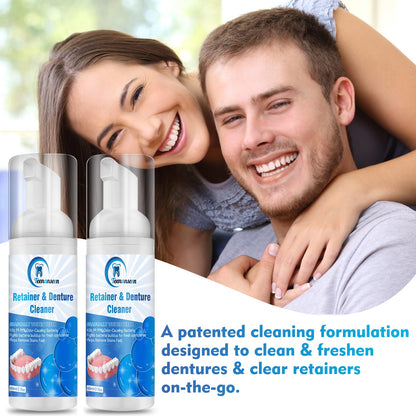 Aligner Cleaner & Denture Cleaner Foam – 2 Pack Whitener for Mouth Guards