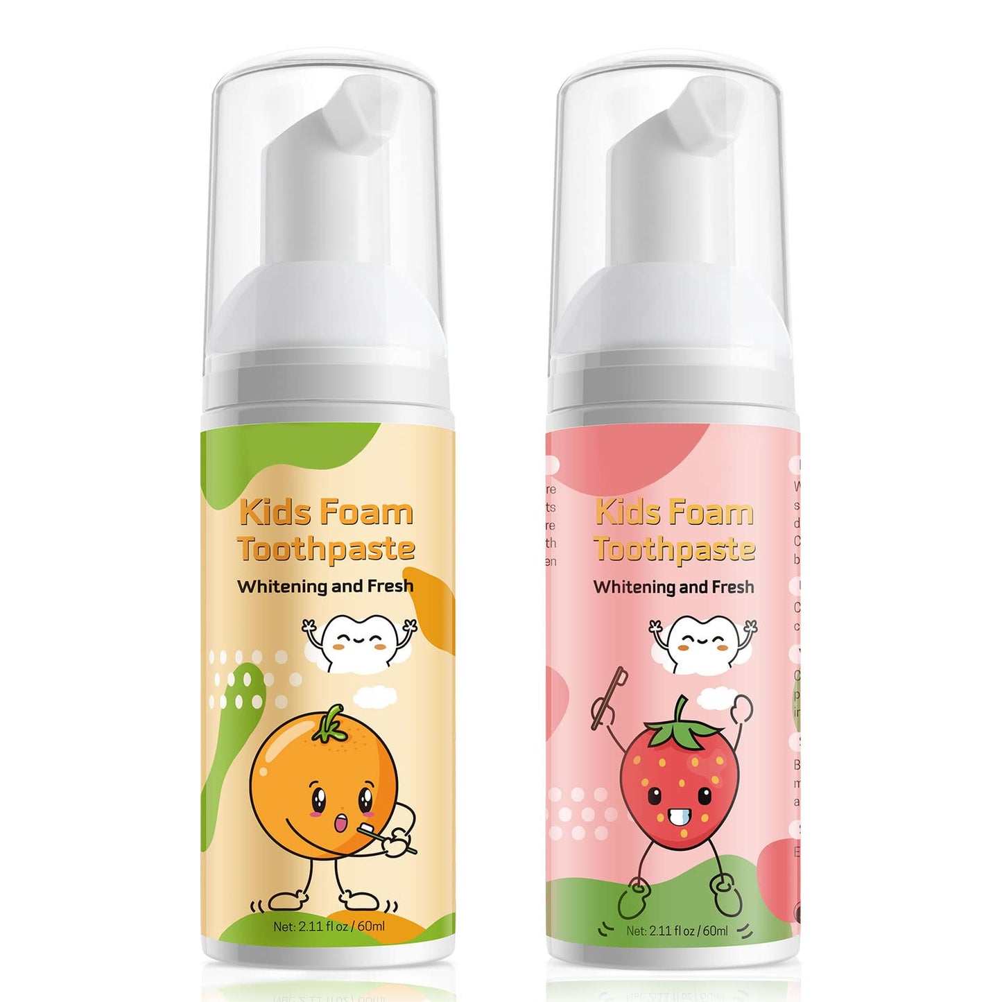 Foam Toothpaste for Kids | Low Fluoride & U-Shape Toothbrush