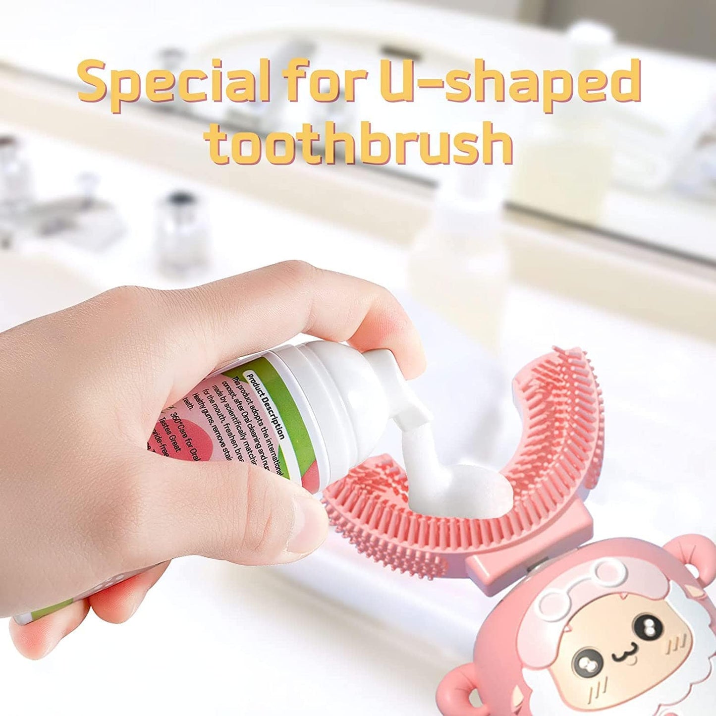Foam Toothpaste Kids with Fruit Flavor – Low Fluoride, Gluten-Free