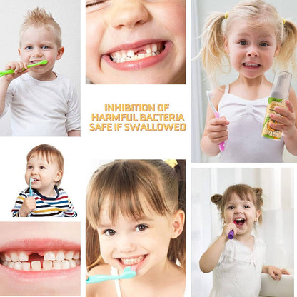 Foam Toothpaste Kids with Fruit Flavor – Low Fluoride, Gluten-Free