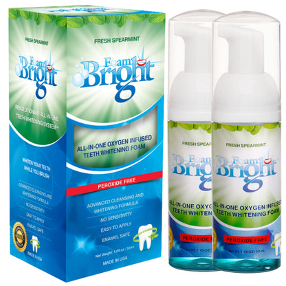 FoamBright Retainer & Aligner Cleaner Foam – Peroxide-Free Oral Care for Invisalign, Braces, and Teeth Whitening
