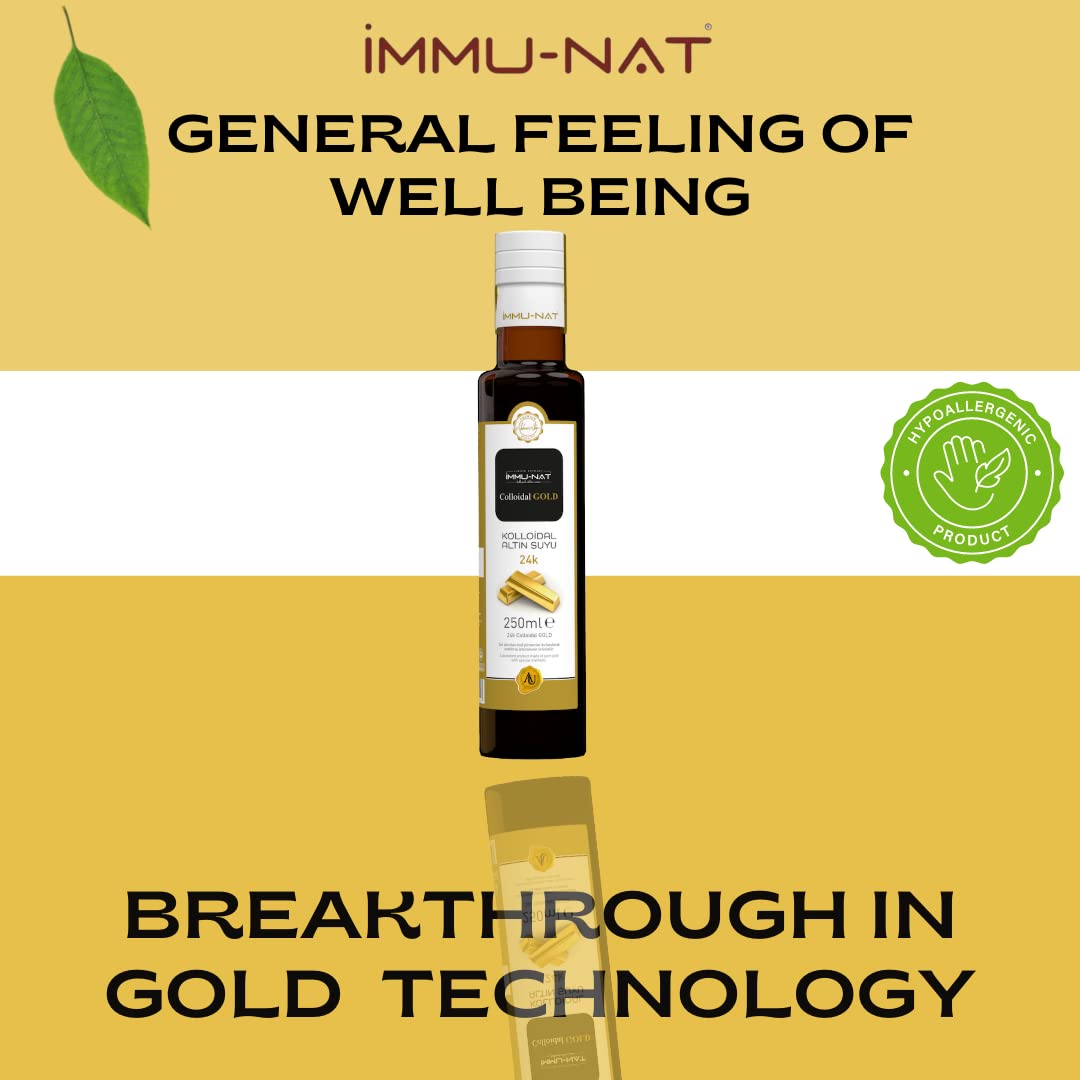 Immu-nat Colloidal Gold Water 24K 20ppm (8.5oz) – Focus, Calm & Sleep Support