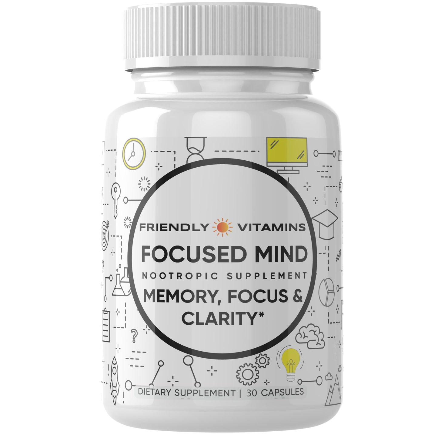 Focused Mind - Daily Brain Supplement for Memory and Focus