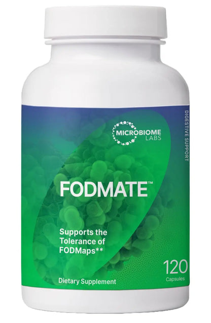 Microbiome Labs FODMATE Digestive Enzymes for Women & Men — Low FODMAP Support (120 Capsules) BritishVita | Premium UK Vitamins & Wellness Supplements