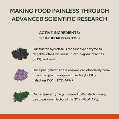 FODZYME On-The-Go Digestive Enzymes for Gut Health | Low FODMAP Support 30 Dose