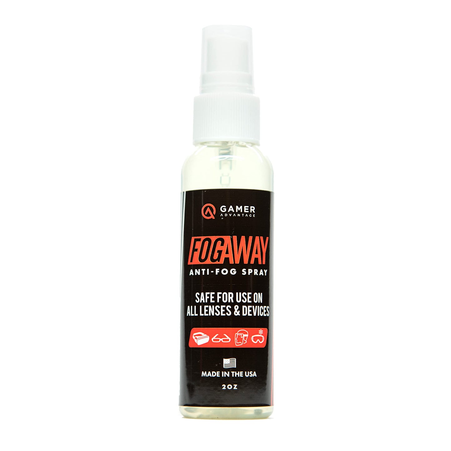 Gamer Advantage FogAway - Anti-Fog Spray for Goggles, Glasses & Electronics (2 oz)