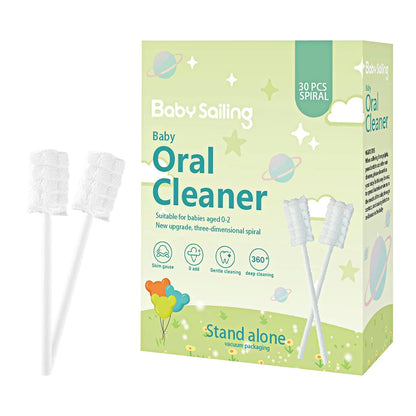 Foily 30-Pack Baby Tongue Cleaners – Gauze for Newborn Oral Care (0-24 Months)