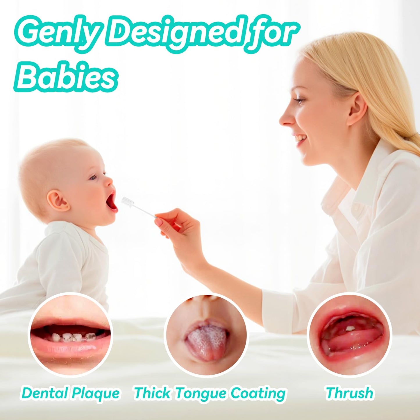 Foily 30-Pack Baby Tongue Cleaners – Gauze for Newborn Oral Care (0-24 Months)