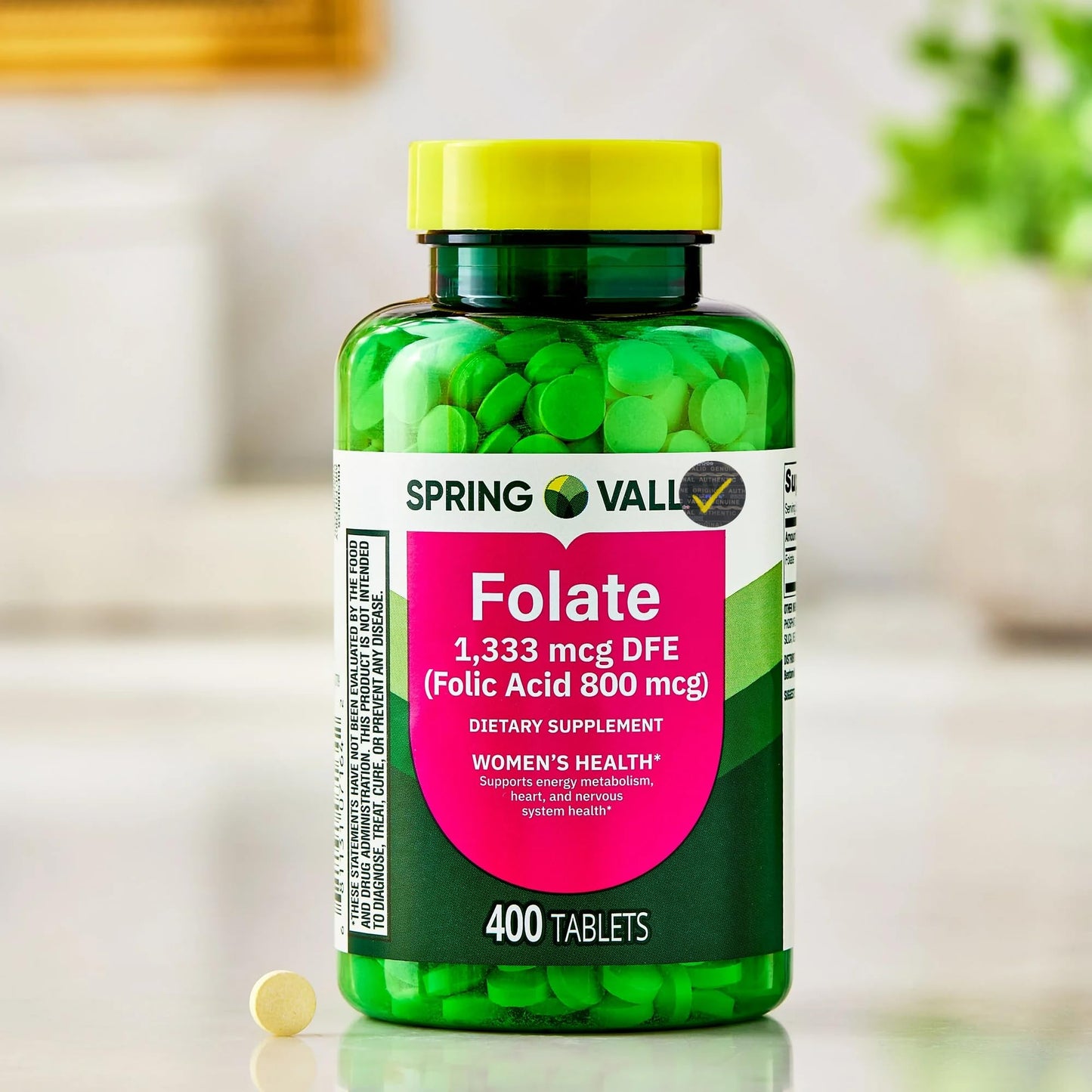 Folate 1,333 mcg DFE (800 mcg Folic Acid) – Women's Health, 400 Tablets