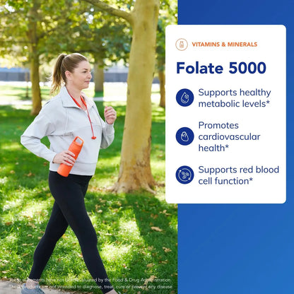 Pure Encapsulations Folate 5,000 - 5-MTHF Activated Vitamin B9 (60 Capsules) BritishVita | Premium UK Vitamins & Wellness Supplements