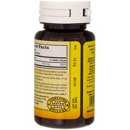 Folic Acid 1000 mcg – Nature's Blend | 100 Tablets | Gluten Free