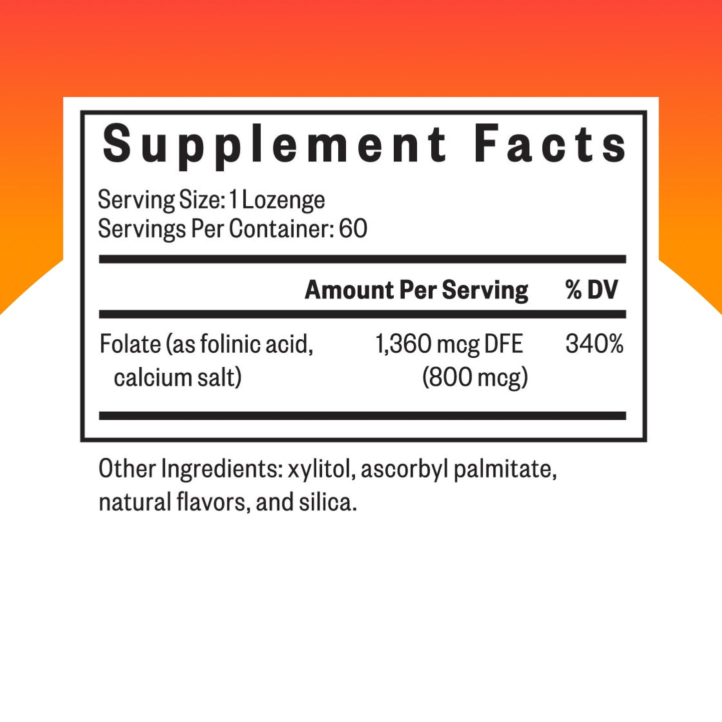 Folinic Acid 1360 mcg DFE (60 Lozenges) – Methyl-Free Folinic Acid | Seeking Health