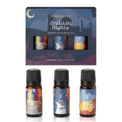 Folkulture Essential Oils for Diffuser – 3-Pack Oud Rose & Oud Tabac | Fragrance Oils