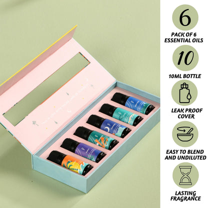 Folkulture Essential Oils for Diffuser Oil - 6-Pack Fragrance Oils for Home | Lavender & Sandalwood