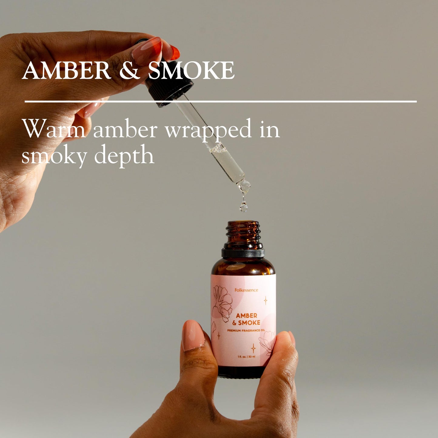Folkulture Amber & Smoke Essential Oil Blend 30ml - Aromatherapy Diffuser Oil