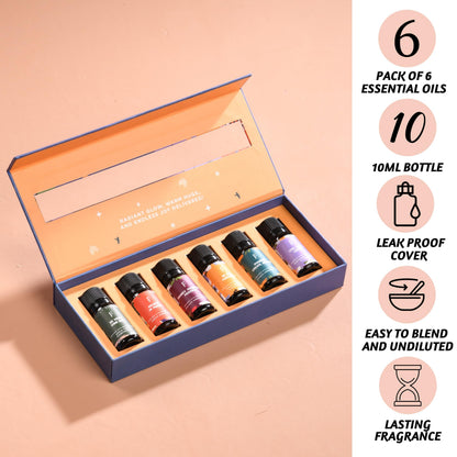 Folkulture Essential Oils for Diffusers | Oil Diffuser Essential Oil Set of 6 Fragrance Oil | Diffusers Oil Scents for Home | Fragrance Oil for Diffusers | Patchouli, Jasmine, Rose