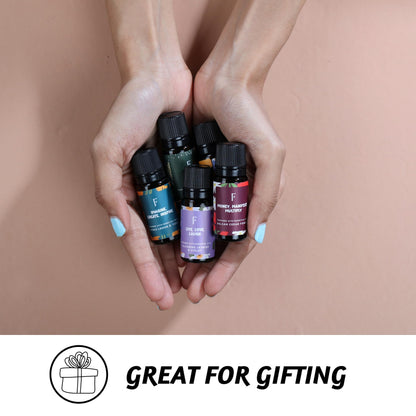 Folkulture Essential Oils for Diffusers | Oil Diffuser Essential Oil Set of 6 Fragrance Oil | Diffusers Oil Scents for Home | Fragrance Oil for Diffusers | Patchouli, Jasmine, Rose