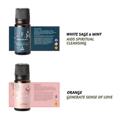 Folkulture Essential Oils for Diffuser Oil | Set of 6 Fragrance Oil or Diffuser Oils Scents for Home | Diffuser Essential Oil | Fragrance Oil for Diffusers- White Sage, Cedarwood