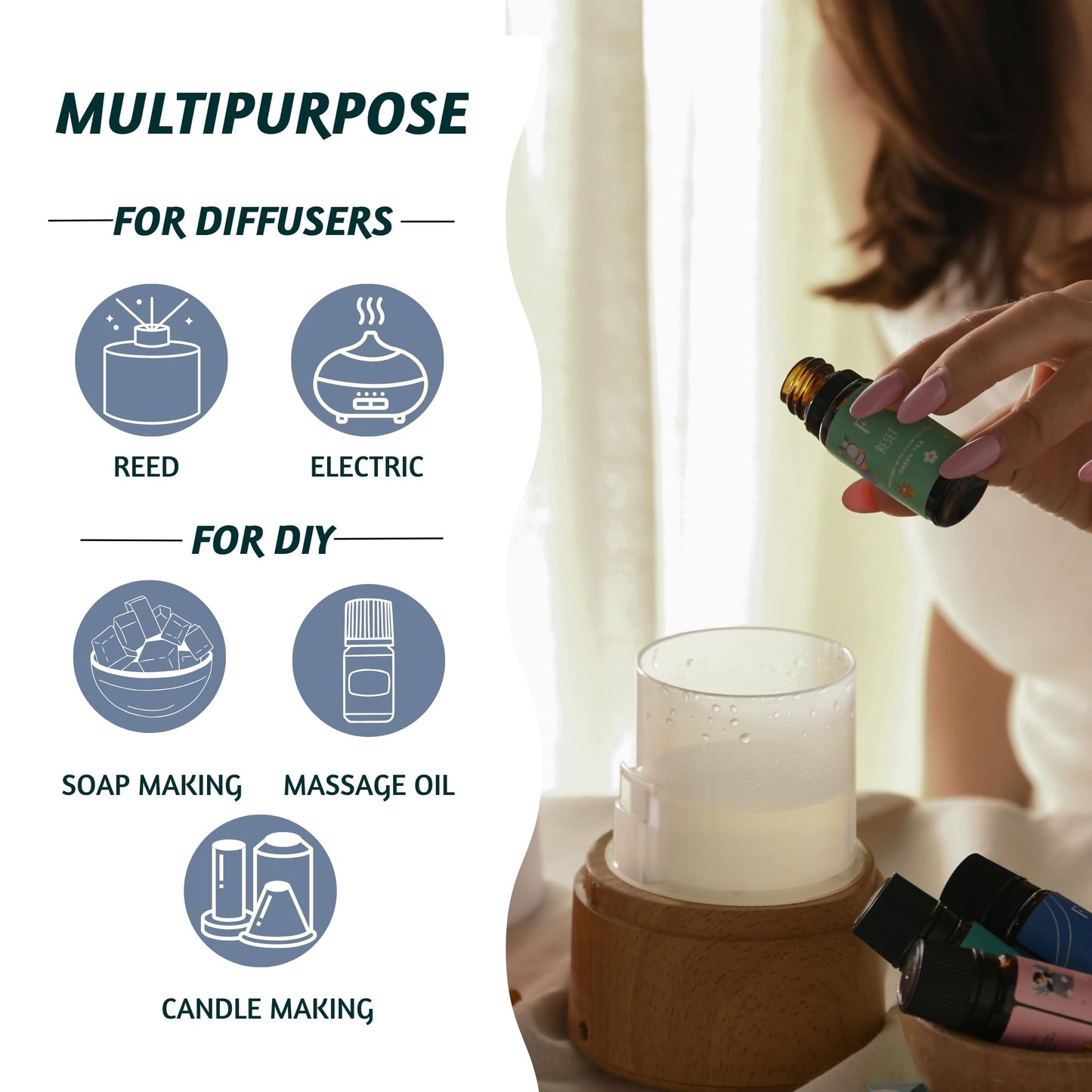Folkulture Essential Oils for Diffuser – 3-Pack Oud Rose & Oud Tabac | Fragrance Oils