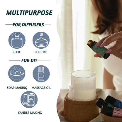 Folkulture Essential Oils for Diffuser – 3-Pack Oud Rose & Oud Tabac | Fragrance Oils