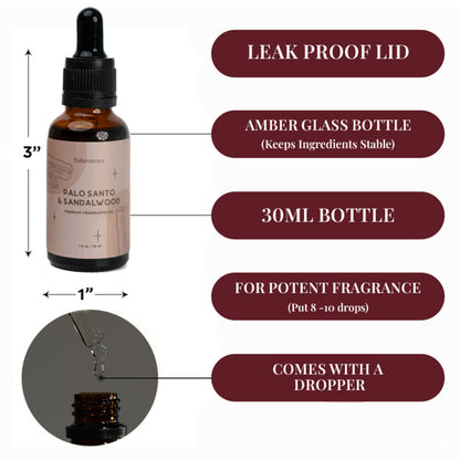 Folkulture Essential Oil Blends – 30ml (Pack of 1) | Sandalwood & Palo Santo Diffuser Oils for Home Fragrance & Relaxation