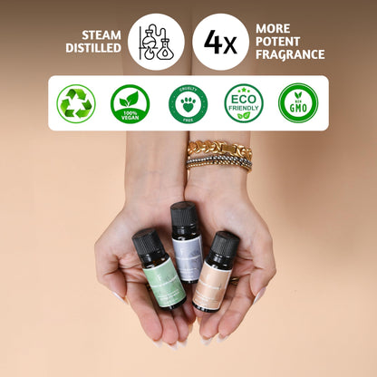 Folkulture Essential Oils for Diffuser for Home | Set of 6 Essential Oil Set | Essential Oil for Candle Making | Essential Oils for Soap Making - Frankincense, Lavender Oils for Relaxation