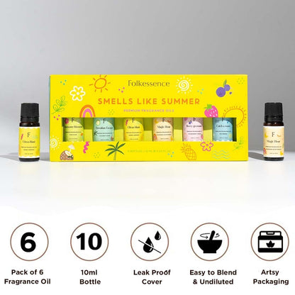 Folkulture Essential Oils Set of 6 for Home | Relaxation & Meditation