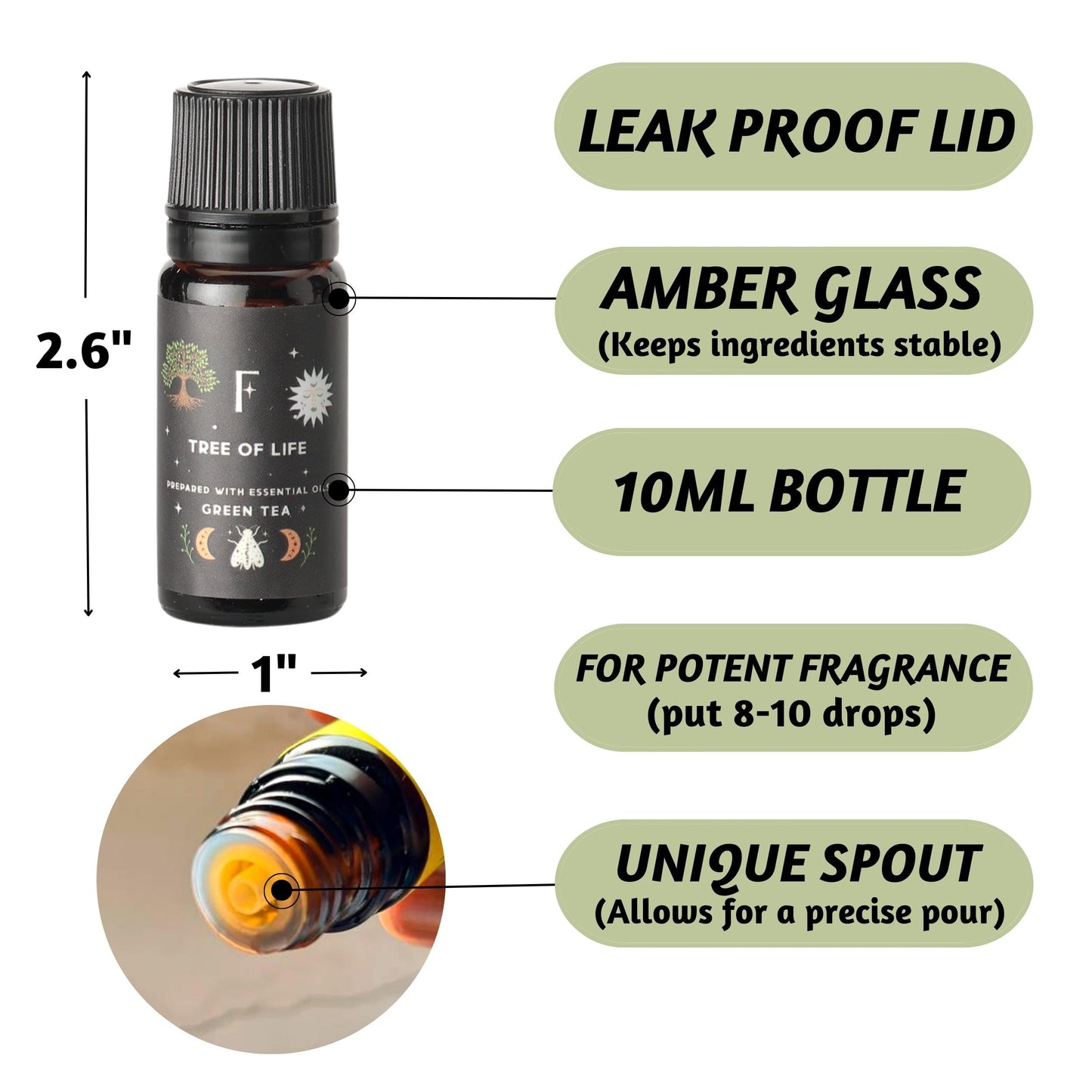 Folkulture Essential Oils for Diffuser Oil | Set of 6 Fragrance Oil or Diffuser Oils Scents for Home | Diffuser Essential Oil | Fragrance Oil for Diffusers- White Sage, Cedarwood