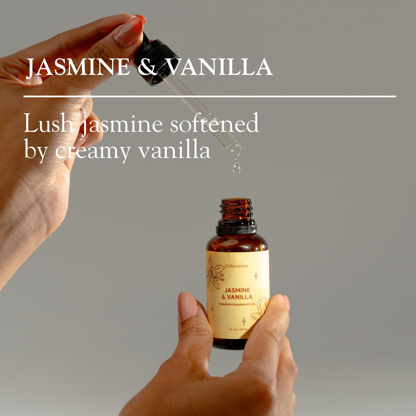 Folkulture Jasmine & Vanilla Essential Oil 30ml (Pack of 1) | Aromatherapy Diffuser Oil