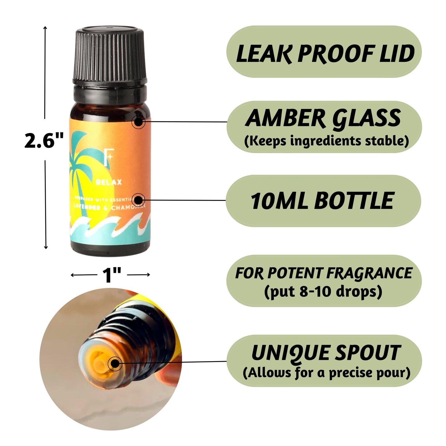 Folkulture Essential Oils for Diffuser Oil - 6-Pack Fragrance Oils for Home | Lavender & Sandalwood