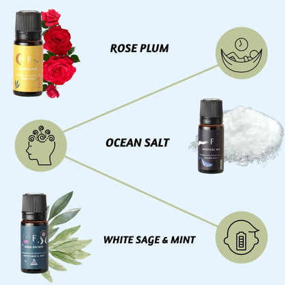 Folkulture Essential Oils for Diffuser Oil | Set of 6 Fragrance Oil or Diffuser Oils Scents for Home | Diffuser Essential Oil | Fragrance Oil for Diffusers- White Sage, Cedarwood