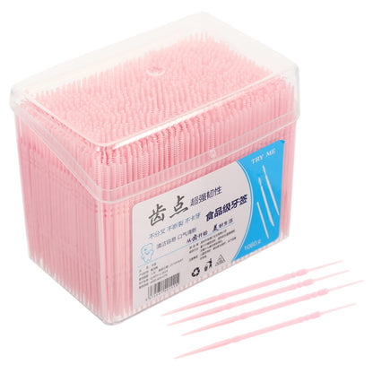 FOMIYES Floss Picks: 1000pcs Disposable Double-Ended Toothpicks for Interdental Care