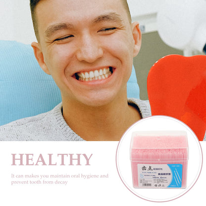 FOMIYES Floss Picks: 1000pcs Disposable Double-Ended Toothpicks for Interdental Care